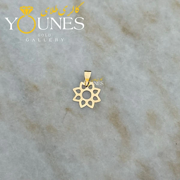 آویز طلا گل هنری